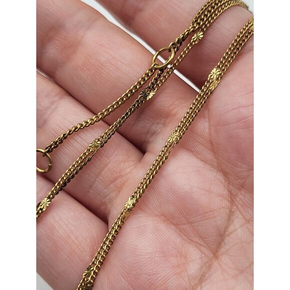 Madewell Necklace Brass Gold Tone Pendant Chain Boho Simple Minimalist - Picture 11 of 11